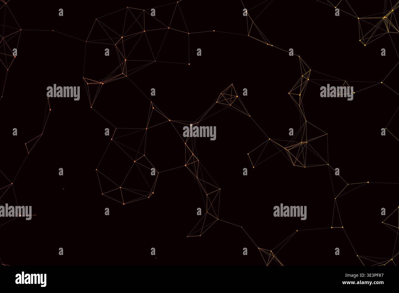 Abstract Digital Plexus Network Technology Background, Glowing Connected Dots Lines Blockchain Artificial Intelligence Data Vector Wallpaper Stock Vector