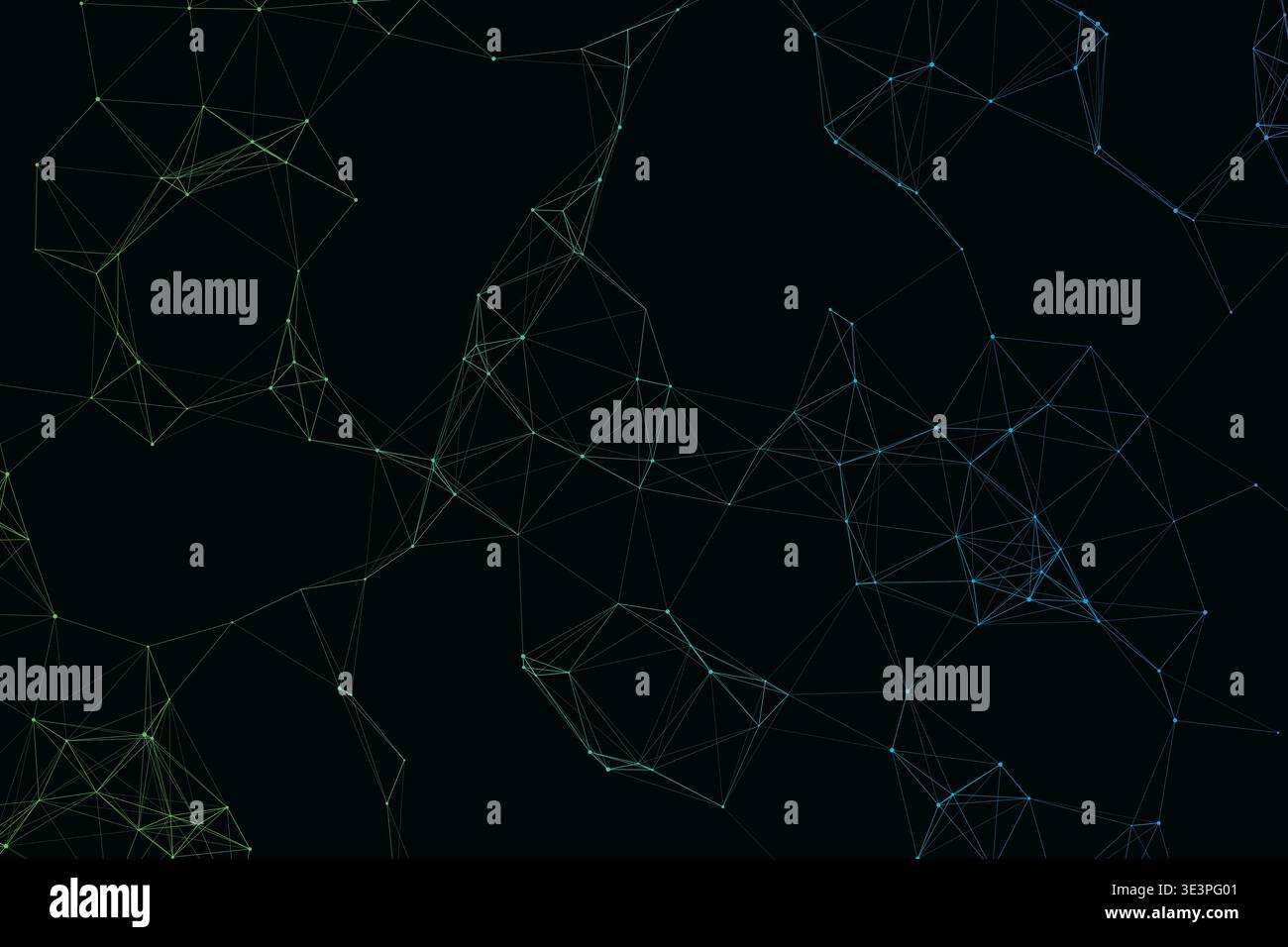 Abstract Digital Plexus Network Technology Background, Glowing Connected Dots Lines Blockchain Artificial Intelligence Data Vector Wallpaper Stock Vector