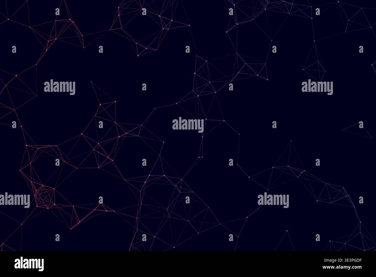 Abstract Digital Plexus Network Technology Background, Glowing Connected Dots Lines Blockchain Artificial Intelligence Data Vector Wallpaper Stock Vector