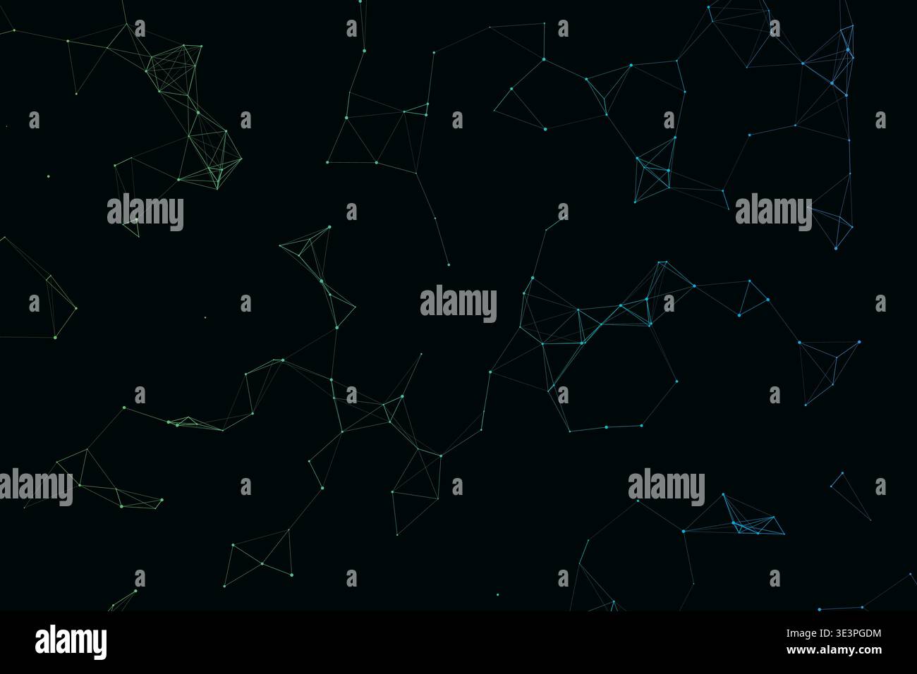 Abstract Digital Plexus Network Technology Background, Glowing Connected Dots Lines Blockchain Artificial Intelligence Data Vector Wallpaper Stock Vector