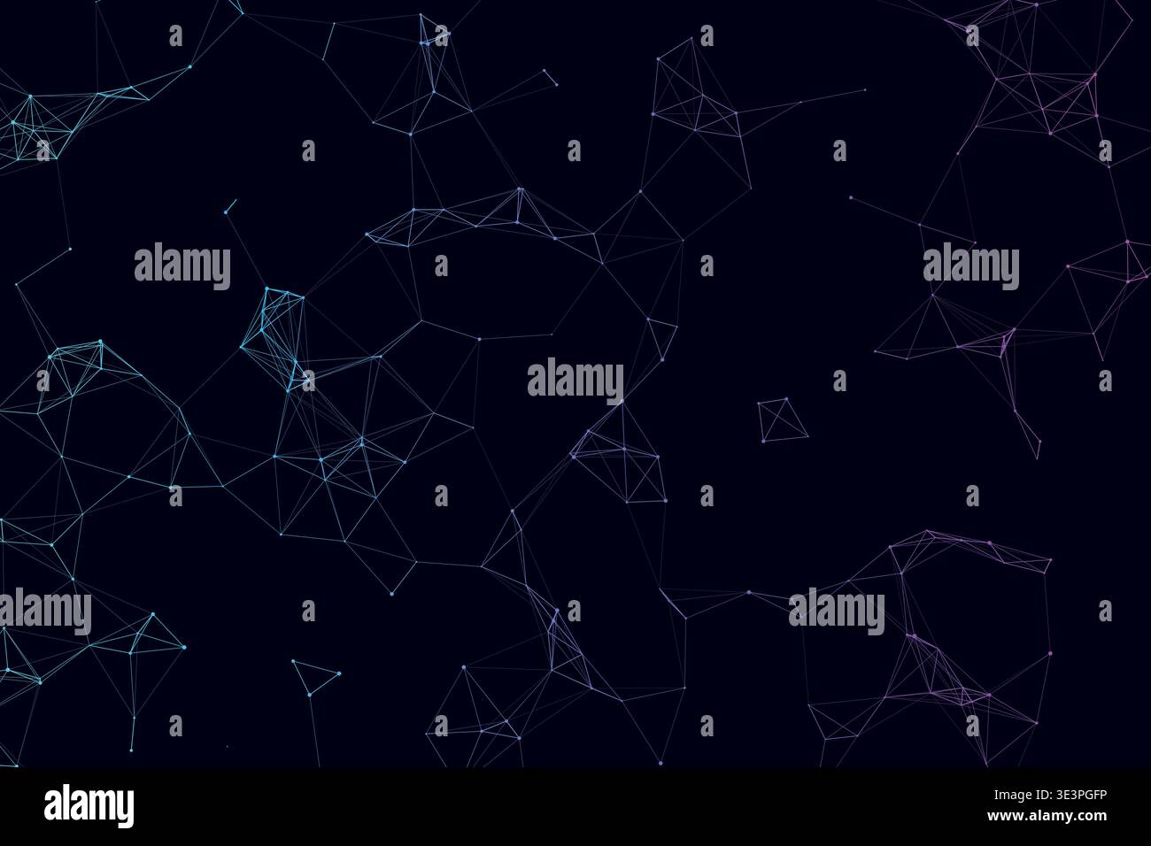 Abstract Digital Plexus Network Technology Background, Glowing Connected Dots Lines Blockchain Artificial Intelligence Data Vector Wallpaper Stock Vector