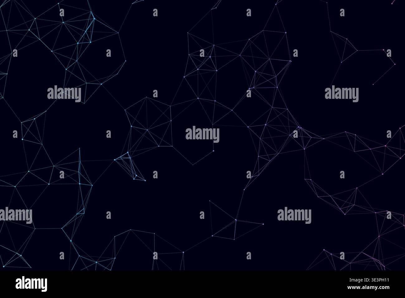 Abstract Digital Plexus Network Technology Background, Glowing Connected Dots Lines Blockchain Artificial Intelligence Data Vector Wallpaper Stock Vector