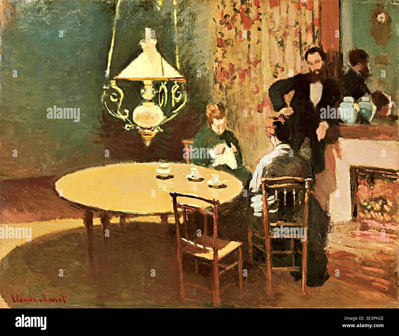 Claude Monet – Interior Dinner, 1868–1869 – Early Impressionist