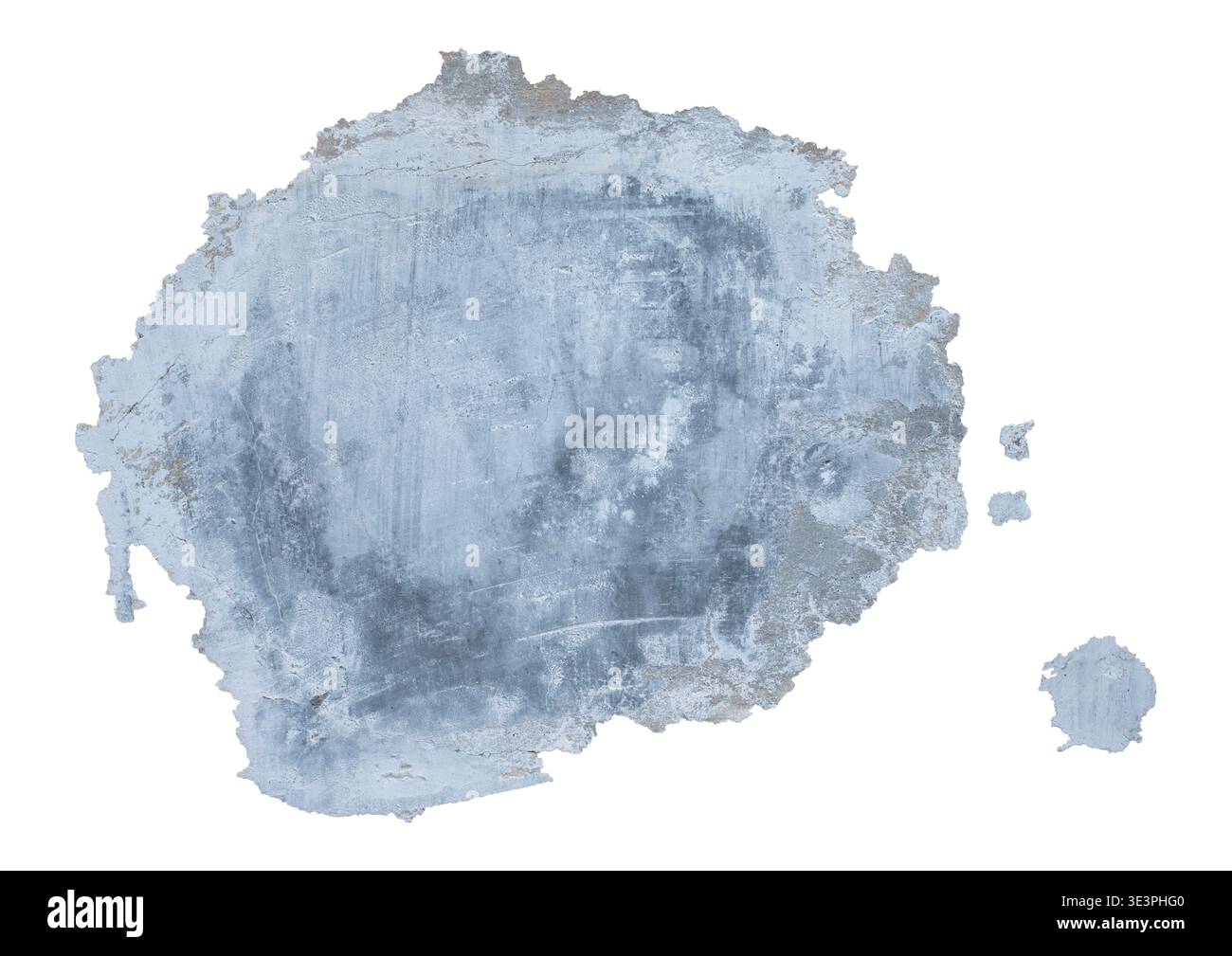 Isolated blue grey plaster patch on white background with inner copy space template Stock Photo