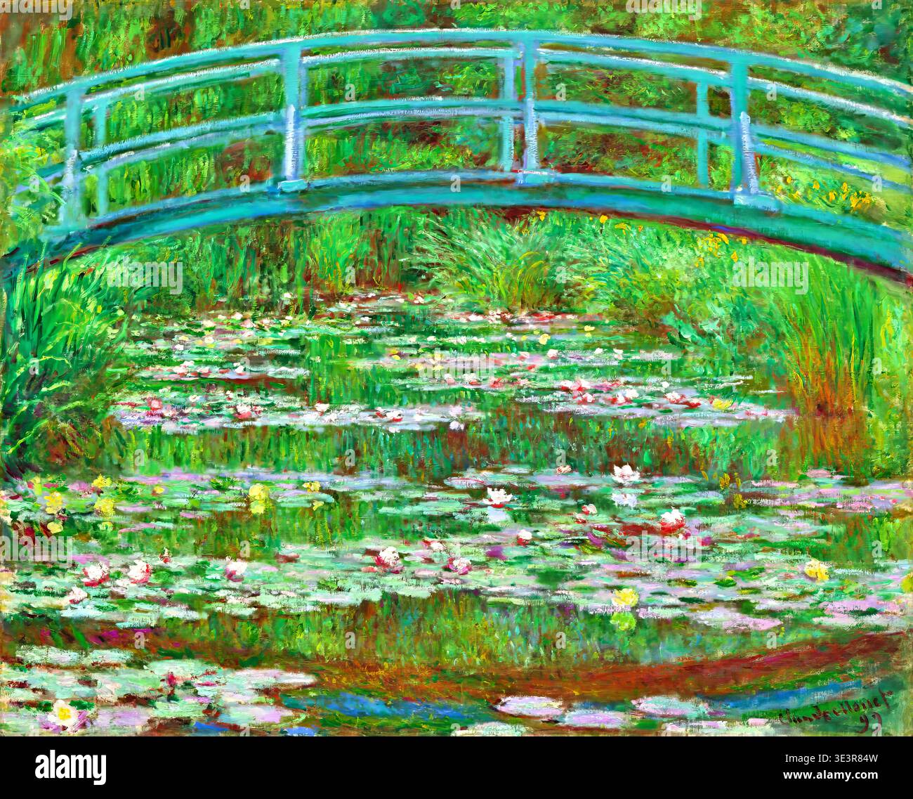 Japanese footbridge by claude monet hi-res stock photography and