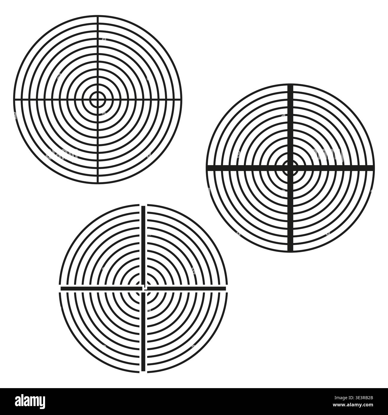 Target icon set. Aiming reticle symbol. Goal figure Vector. Sharp ...