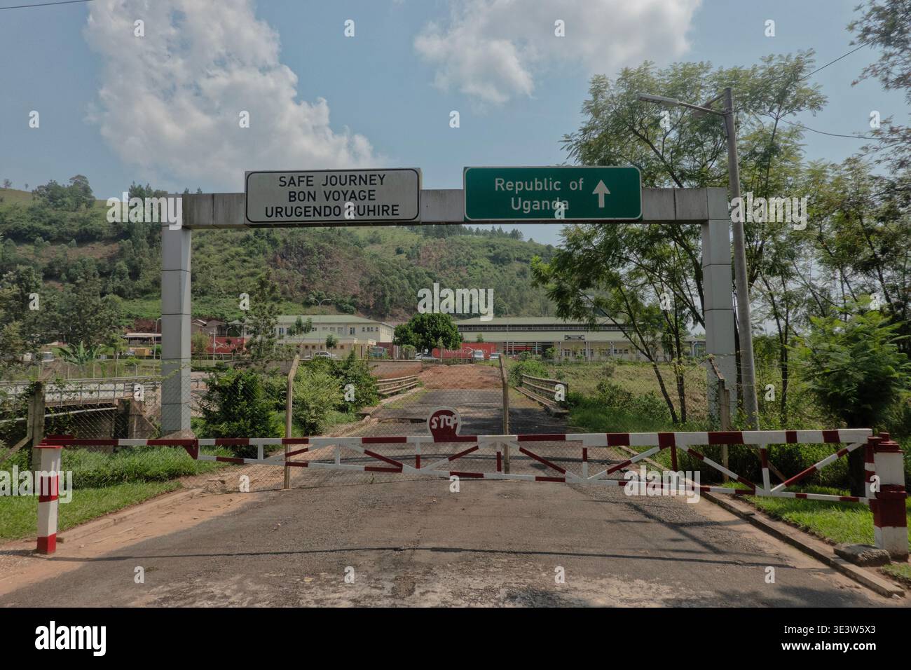 Kagitumba-Sofia border crossing into Uganda, Kagitumba,  Rwanda Stock Photo