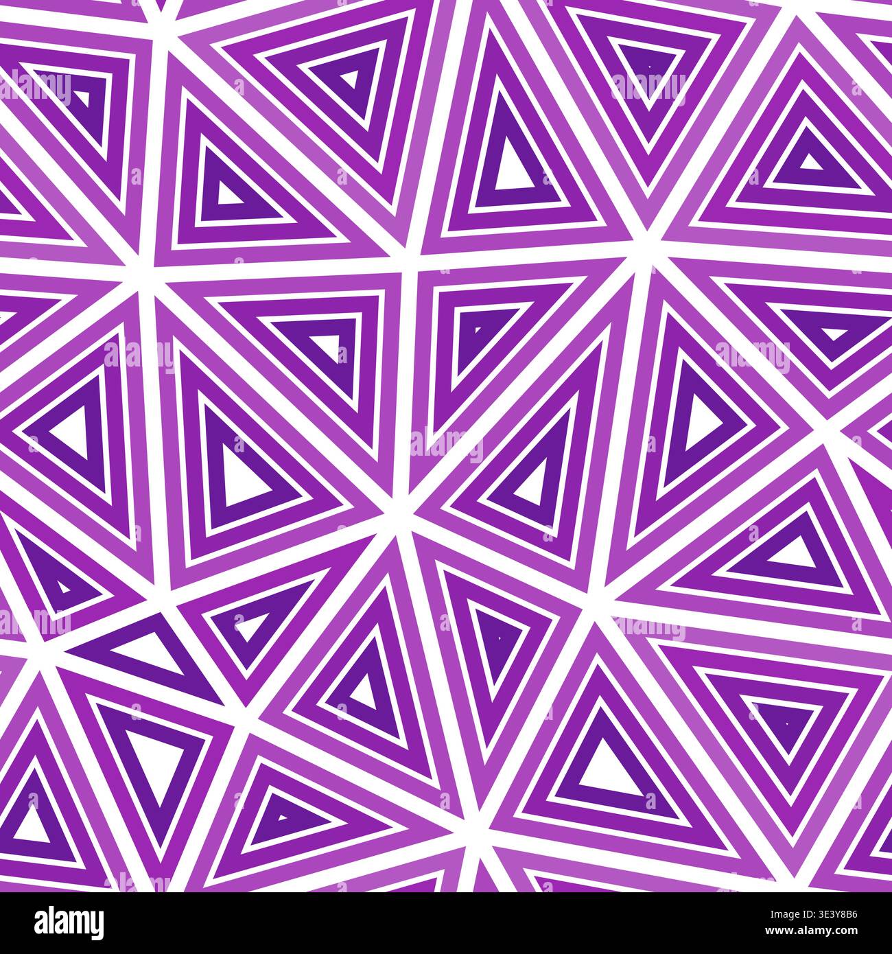 Tileable abstract background. Big triangles size. Multiple repeated inner triangles. Single color tone style. Repeatable pattern. Stock Vector