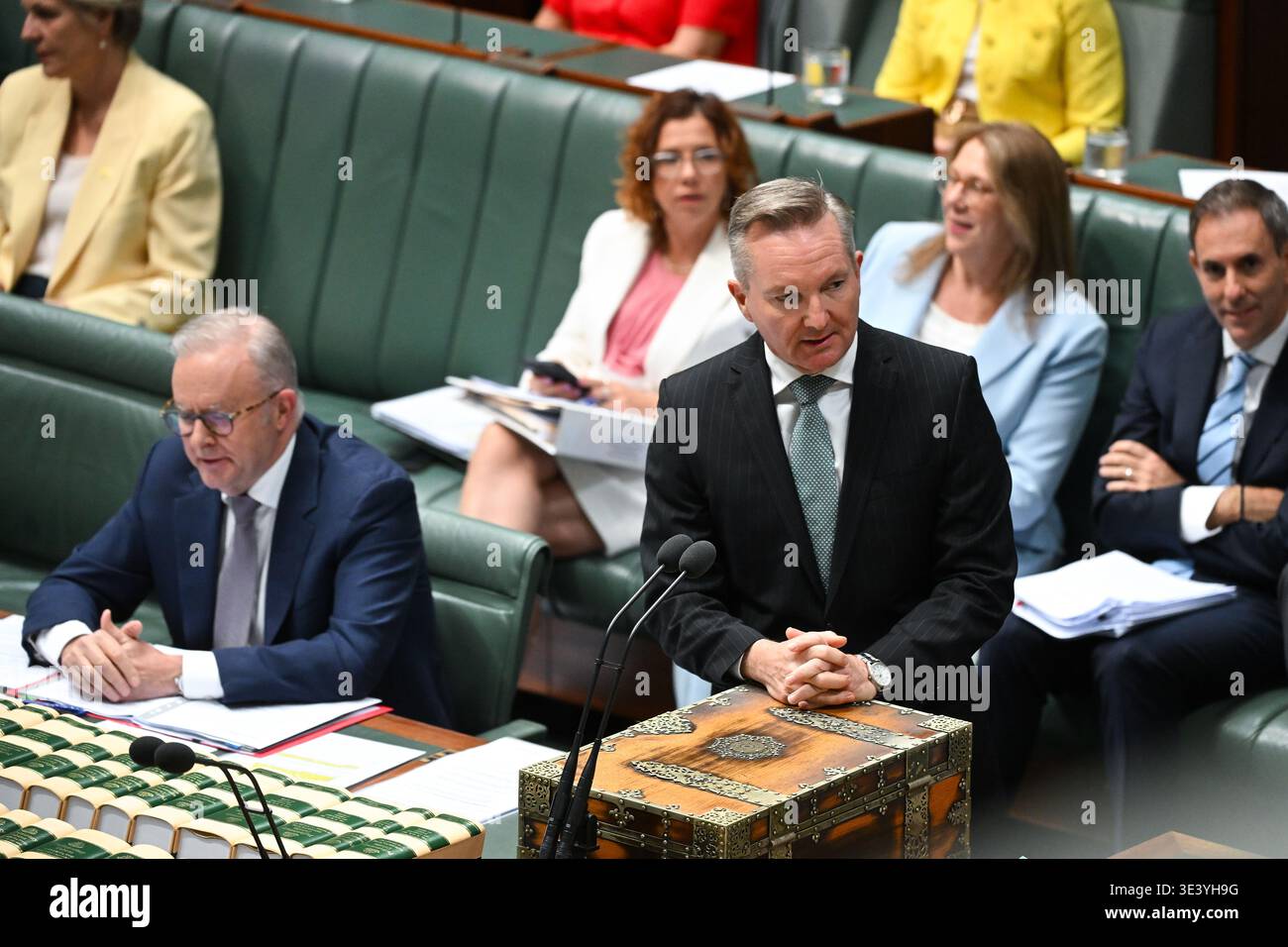 Australian Energy Minister Chris Bowen speaks during Question Time in ...