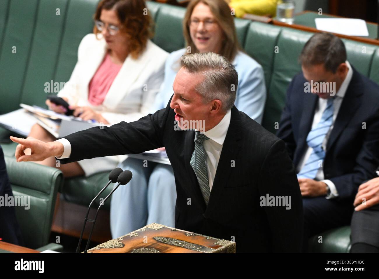 Australian Energy Minister Chris Bowen speaks during Question Time in ...
