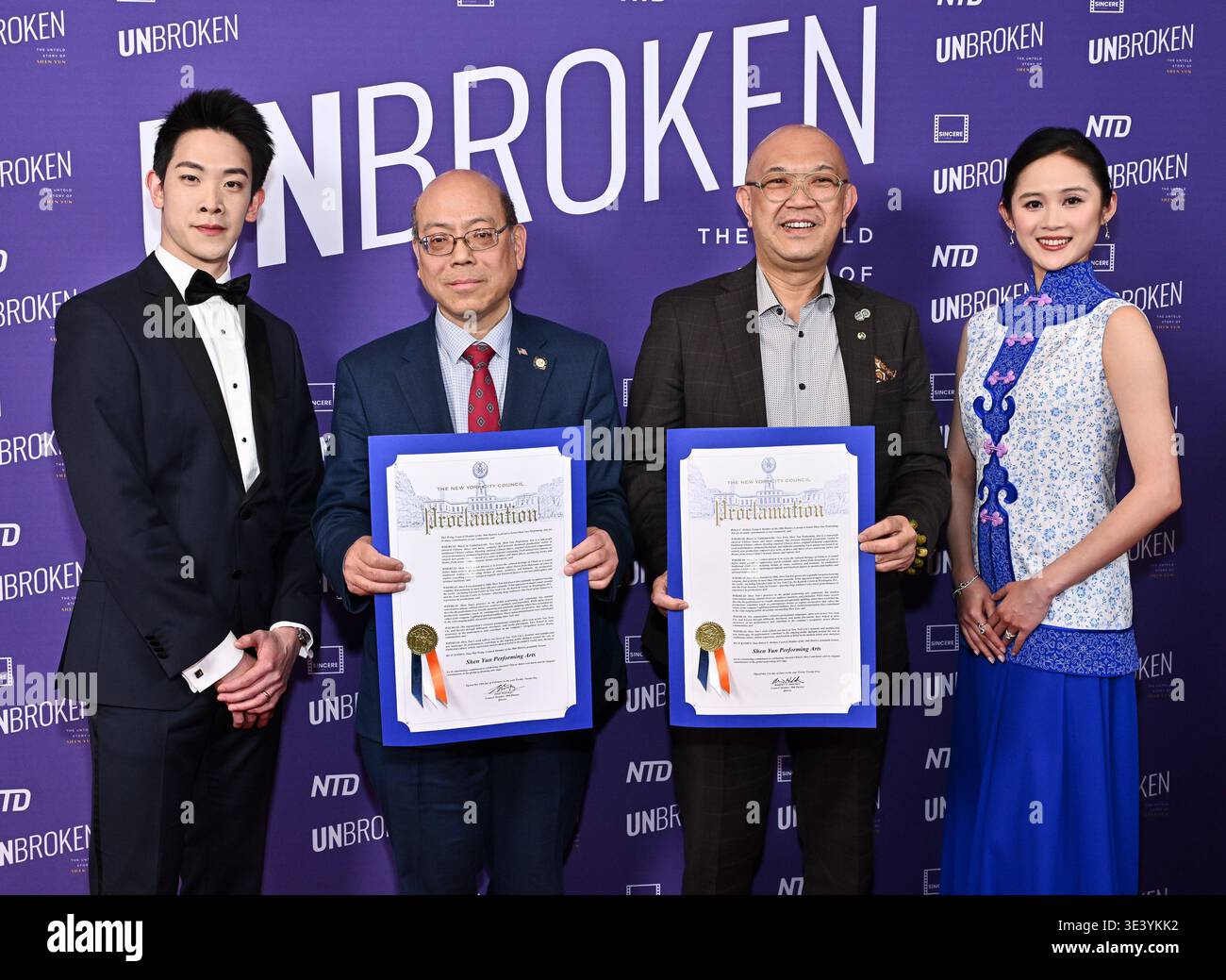 Piotr Huang, left, Phil Wong, Bernard Chow and Angelia Wang attend the ...