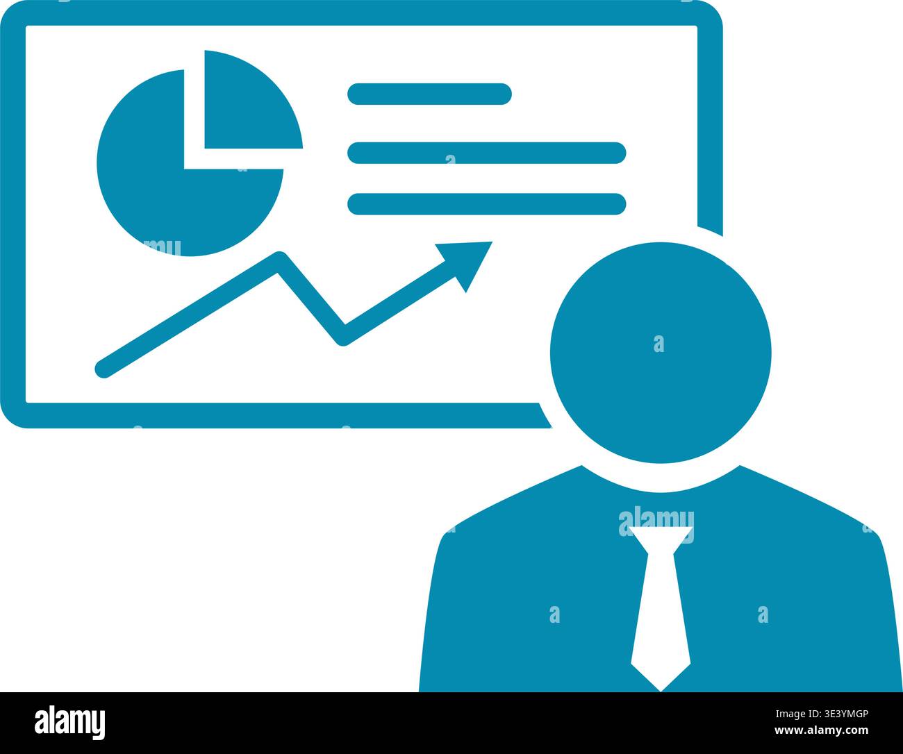 Data analytics graph icon illustration Stock Vector