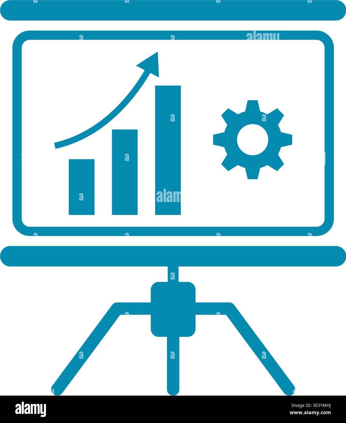 Data analytics graph icon illustration Stock Vector
