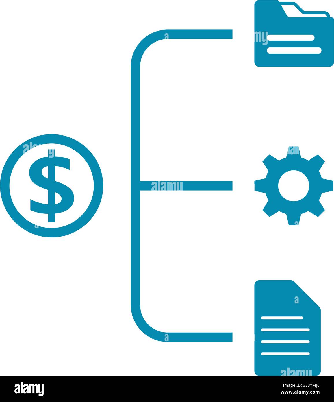 Data analytics graph icon illustration Stock Vector
