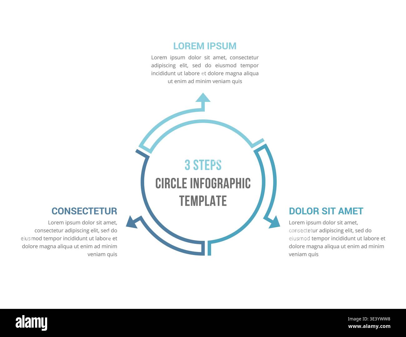 Circle diagram template with three elements, infographic template for web, business, presentations, vector eps10 illustration Stock Vector