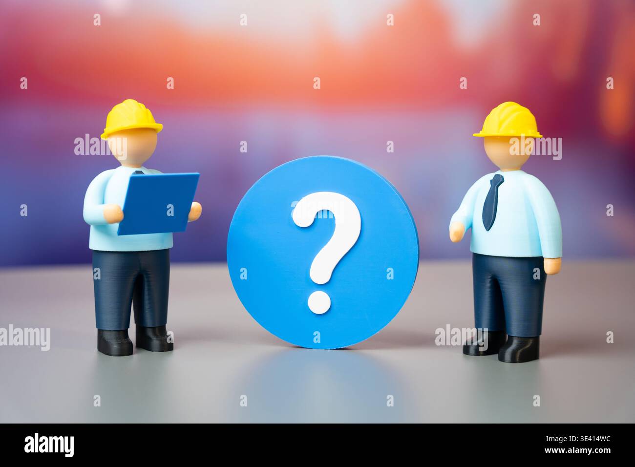Two engineers are working on a solution. Engineering solutions. Technical collaboration drives innovation. Problem solving and design thinking improve Stock Photo