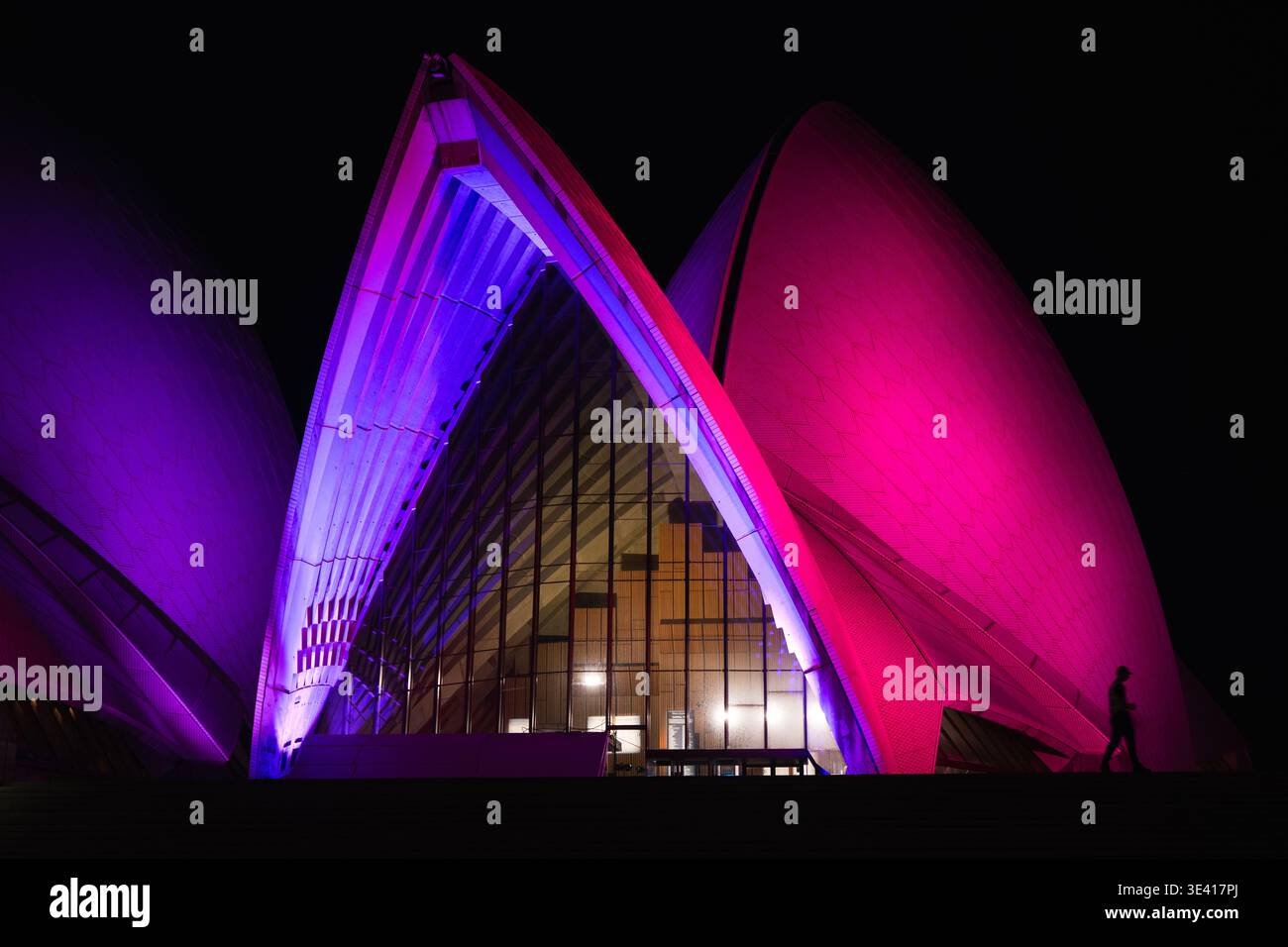 Commissioned artwork in a collaboration with Apple is seen projected ...