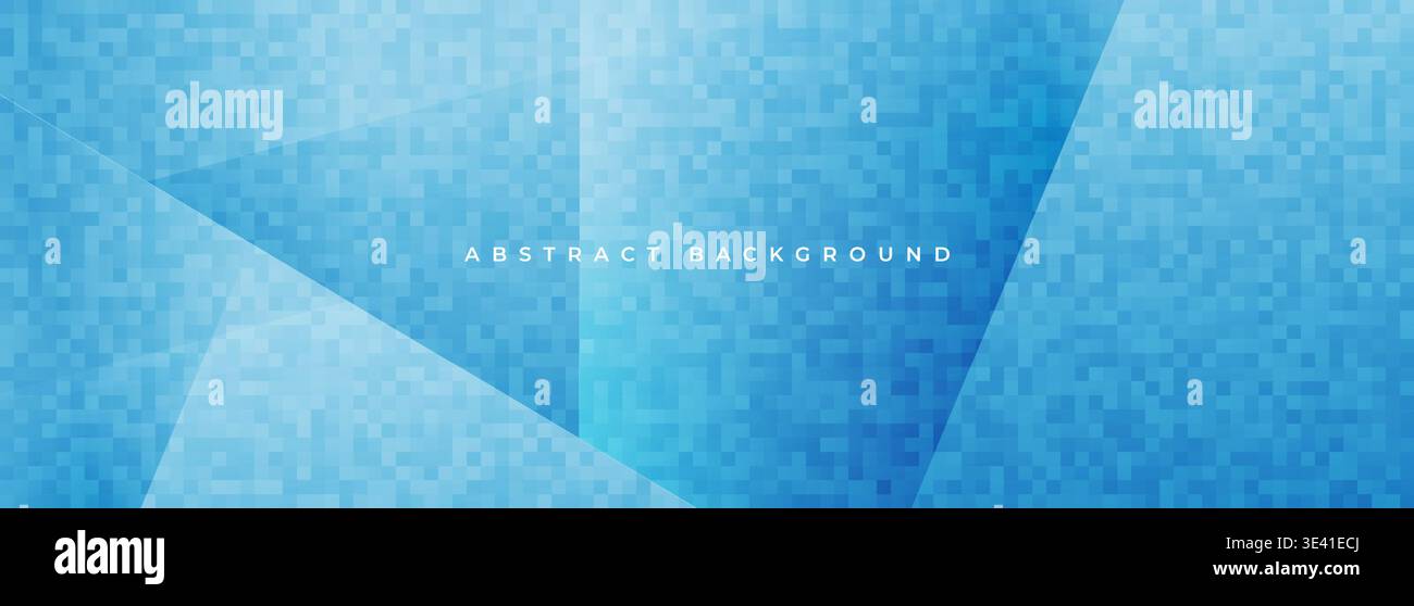 Soft blue geometric pixel abstract background, translucent squares with subtle gradient texture, pixelated clean modern composition for corporate Stock Vector