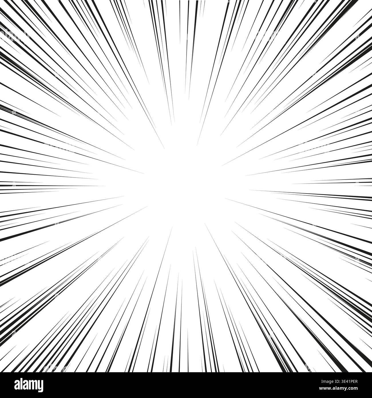 Radial speed lines. Comics - superhero action. Explosive speed Stock Vector