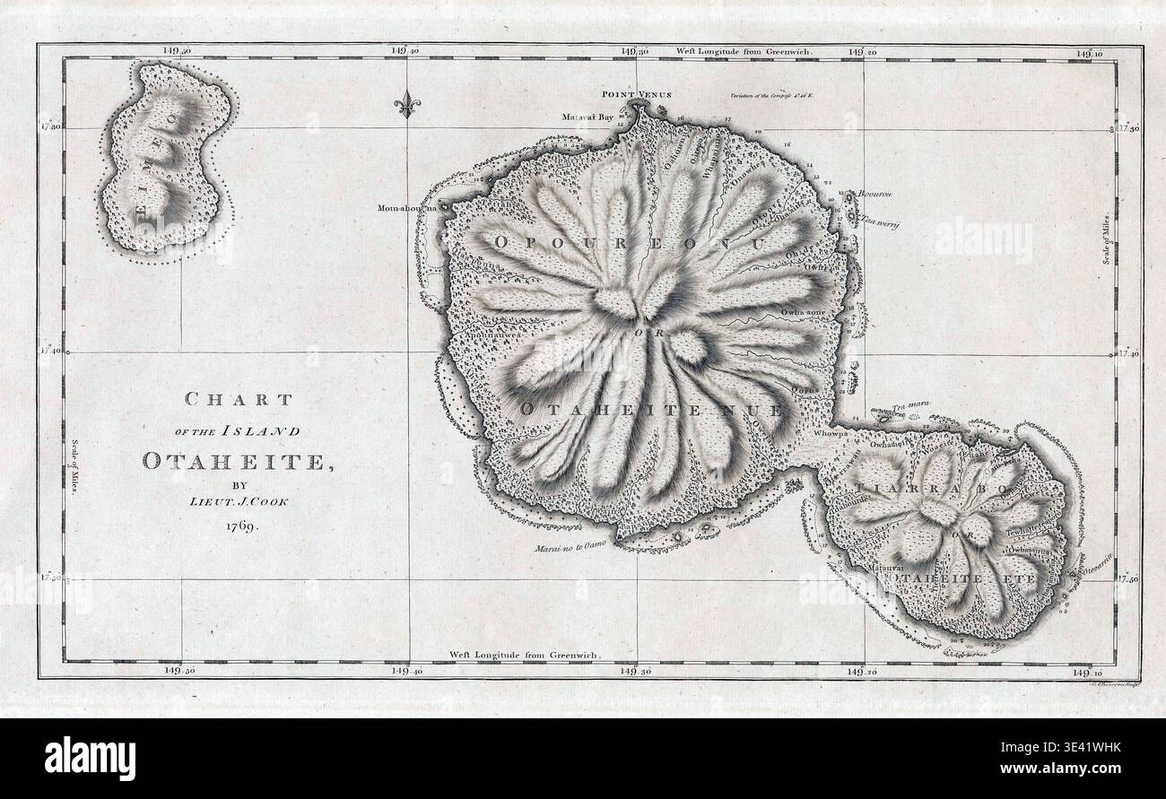 James cook map cook island hi-res stock photography and images - Alamy