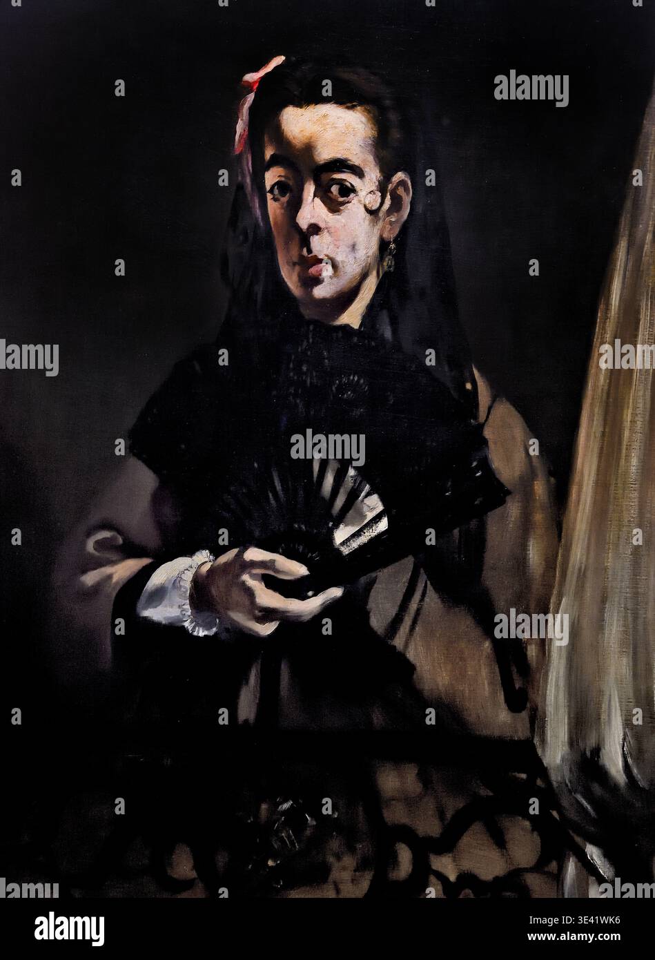 Une dame à sa fenêtre (étude) - A lady at her window (study) 1865 by ...