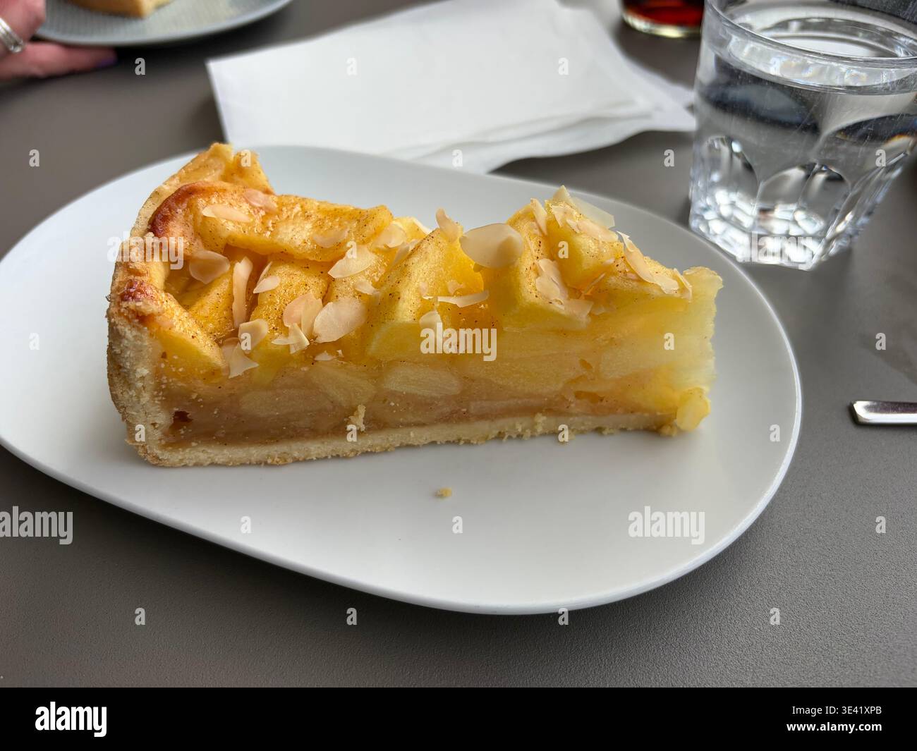 Slice of apple cake Stock Photo