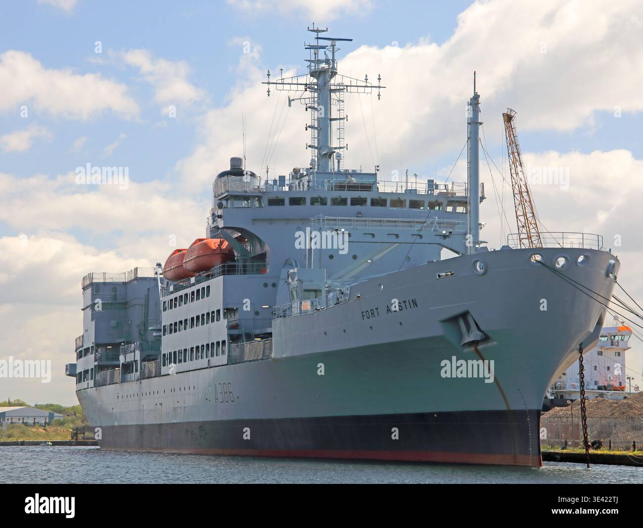 RFA Fort Austin at Birkenhead docks Stock Photo