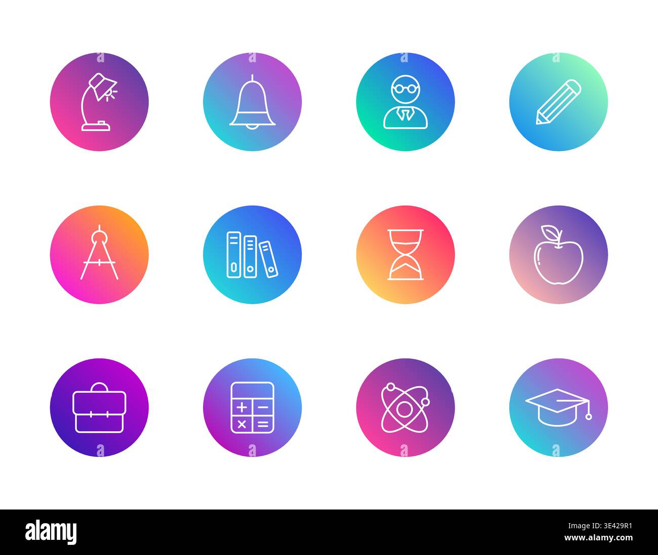 School, education, academic tools Stock Vector