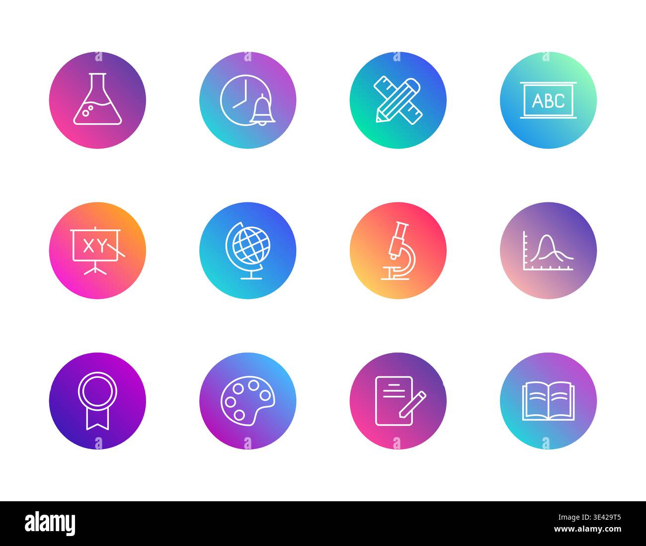 Education, school subjects, academic tools Stock Vector