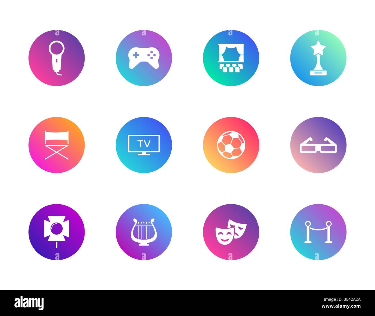 Entertainment, media, performance Stock Vector