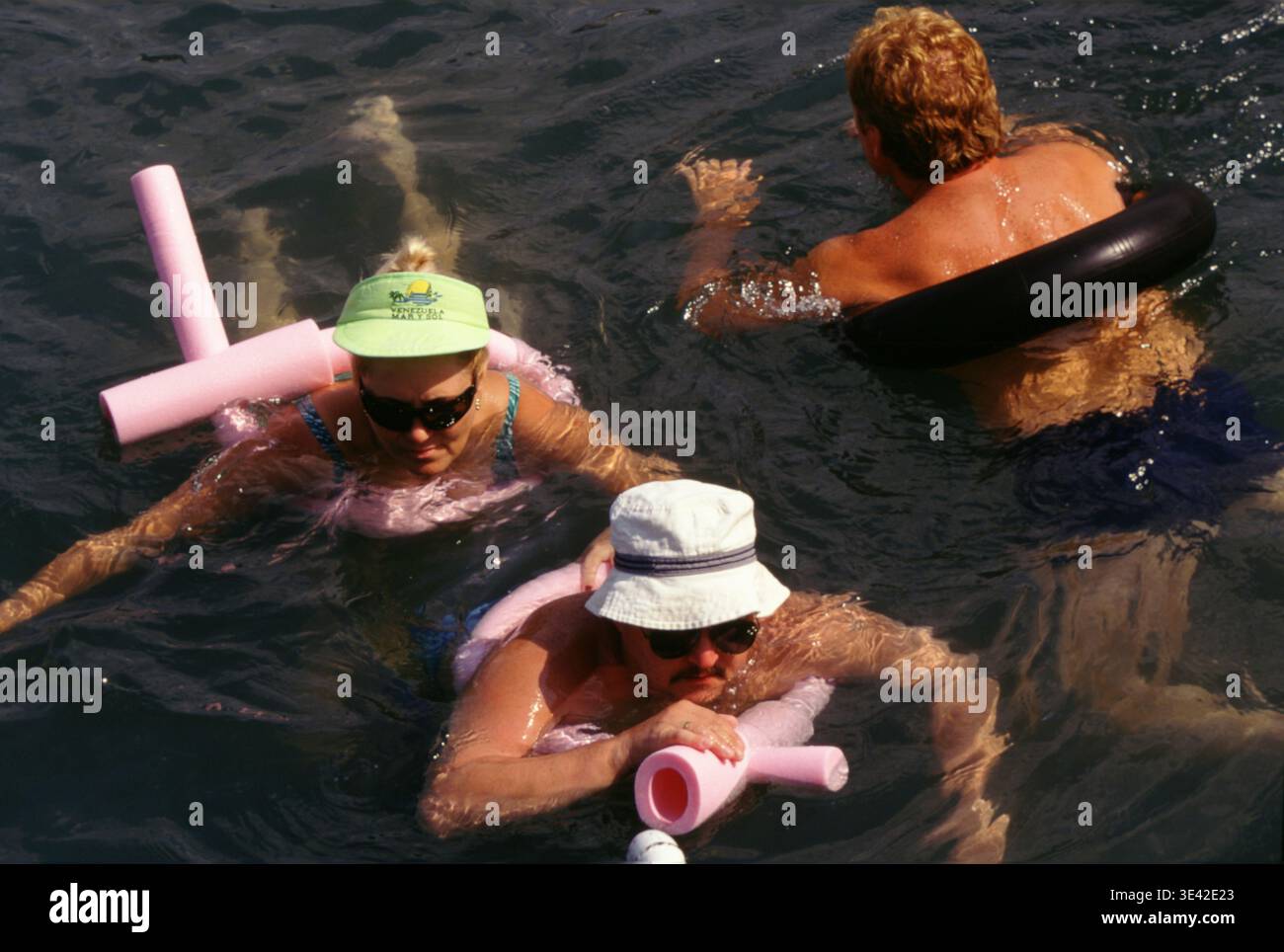 People relax in the warm mineral waters of Gyogy-To at Heviz on Lake Balaton Hungary Stock Photo