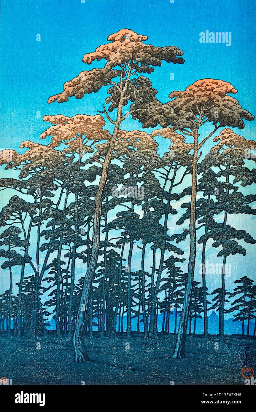 Kawase Hasui (1883–1957) - Hikawa Park in Omiya - 1930 - A serene