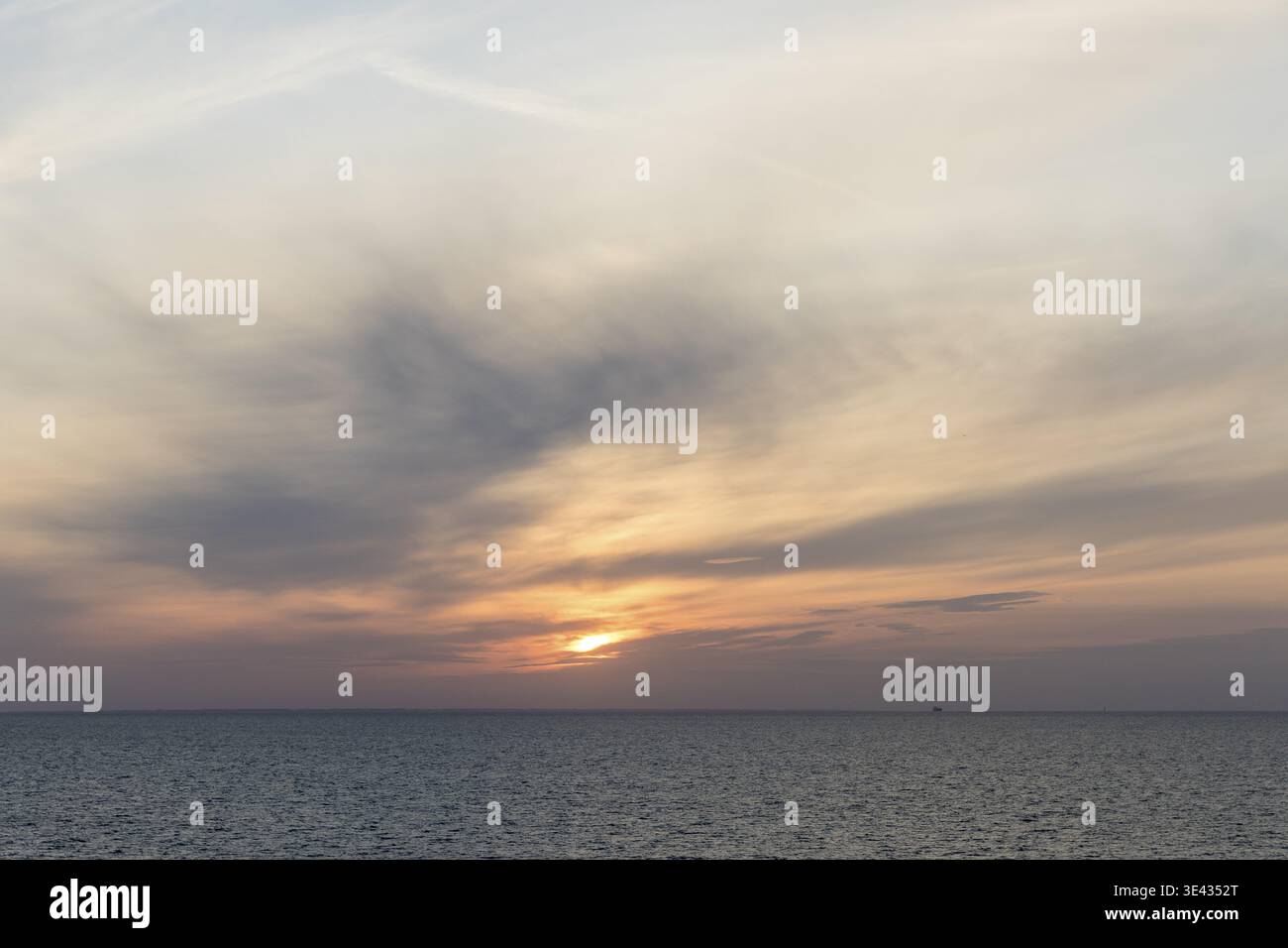 Sunset over the Baltic Sea Stock Photo
