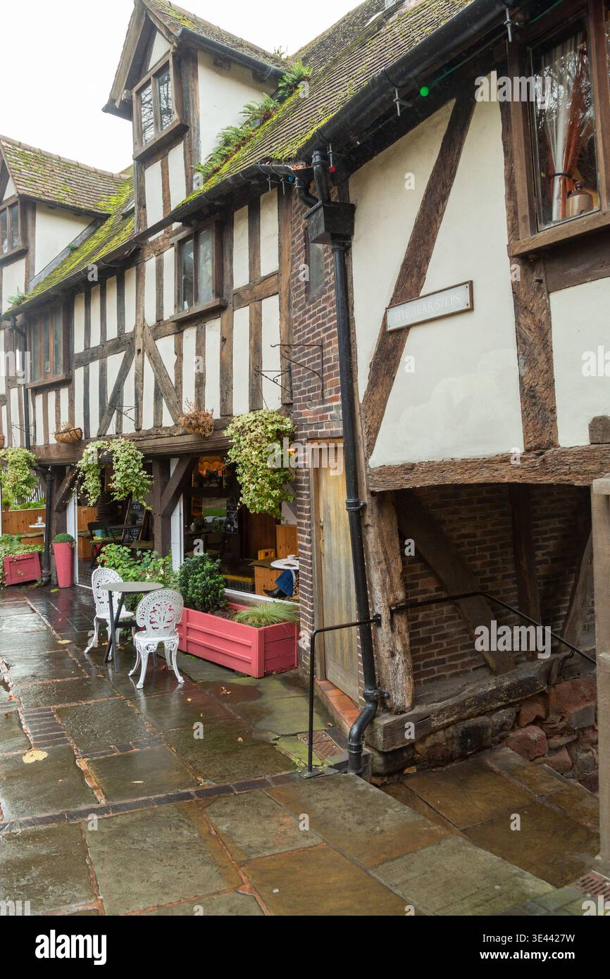 The Bear Steps Coffee House in Shrewsbury, Shropshire, England Stock Photo