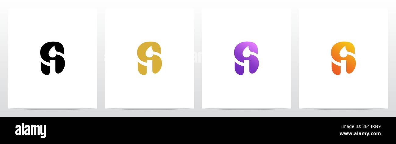 Candlelight On Letter Logo Design S Stock Vector