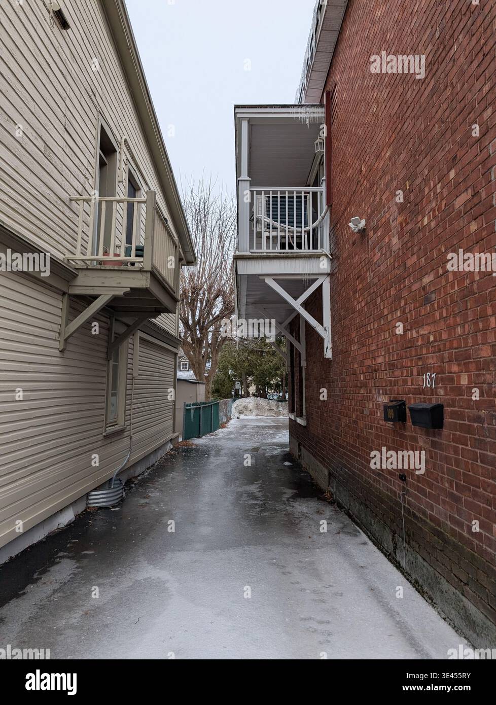 Streets of Terrebonne - a town near Montreal with beautiful old architecture and recreational parks. Terrebonne, Quebec, Canada - Smartphone Captured Stock Image