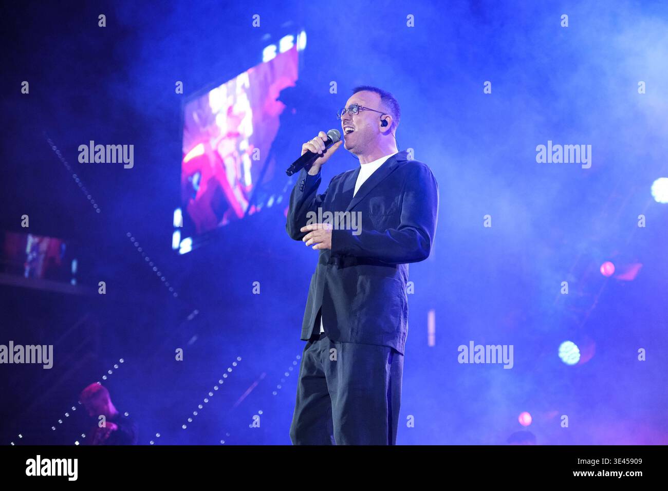 Turin, Italy. 25th Mar, 2026. Singer and songwriter Gigi D'Alessio