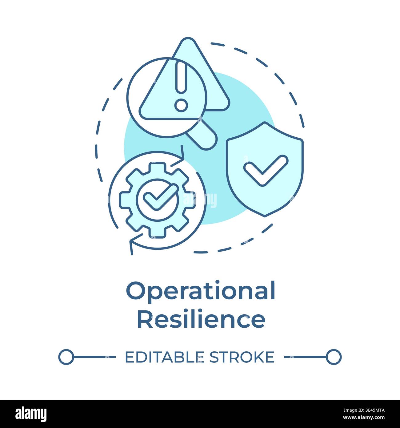 Operational resilience soft blue concept icon Stock Vector