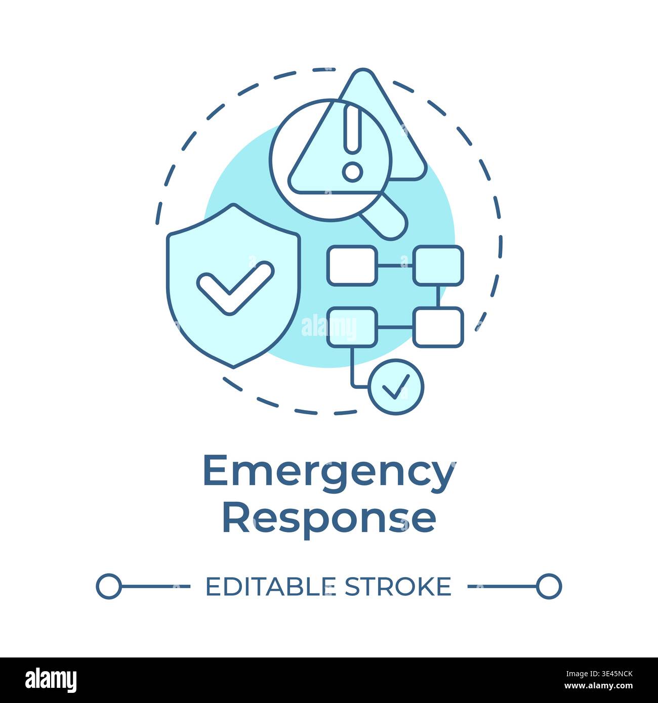 Emergency response soft blue concept icon Stock Vector