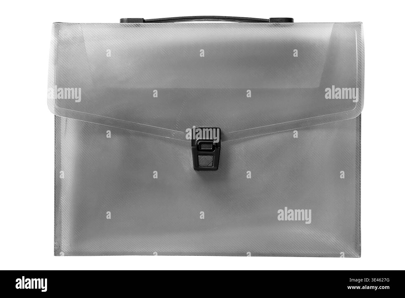 Plastic portable document folder bag isolated on white background Stock Photo