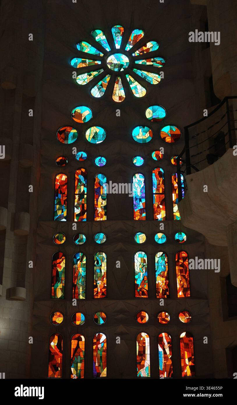 Sagrada Fam lia Stained Glass Barcelona Rose Window And Arched 