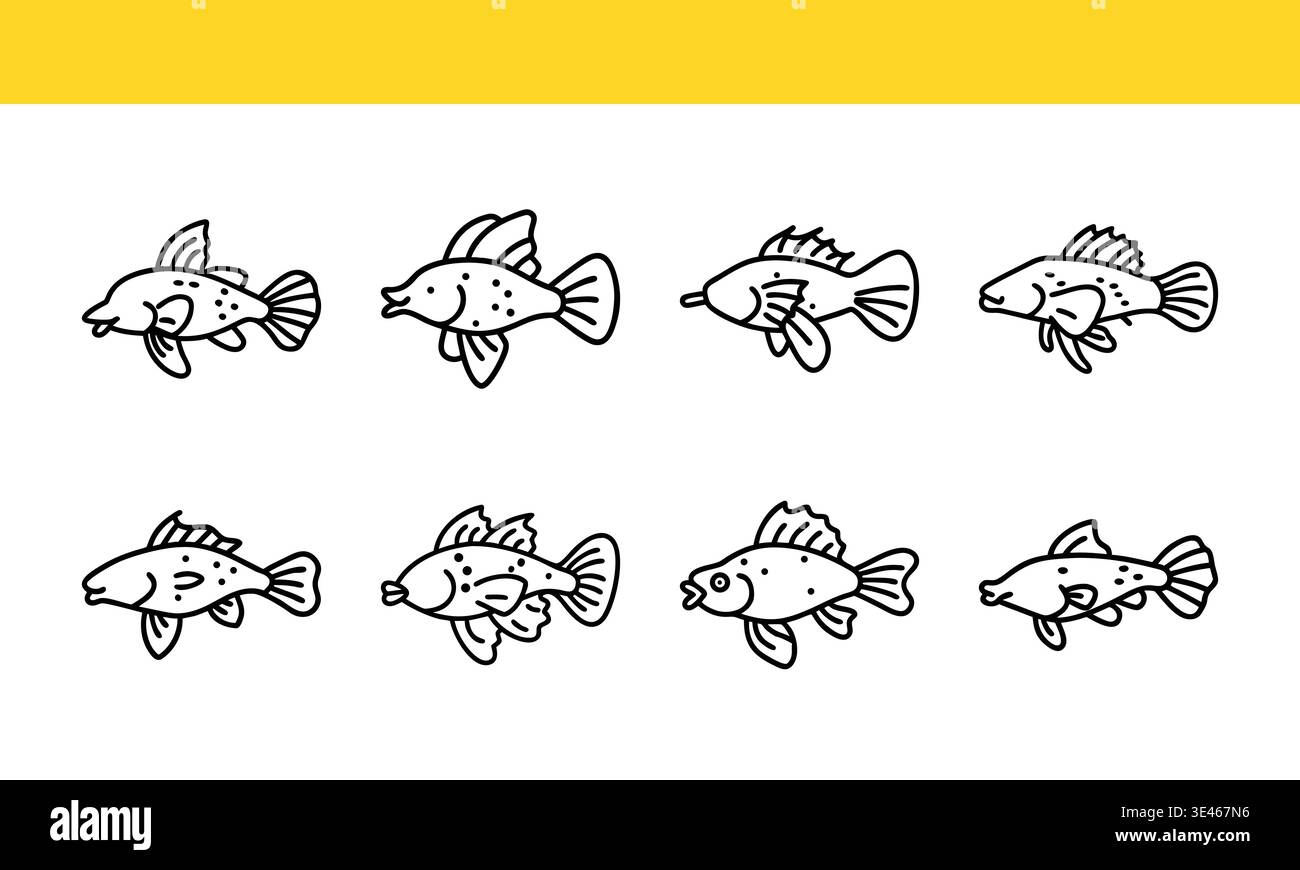Simple Fish Outline Vector
