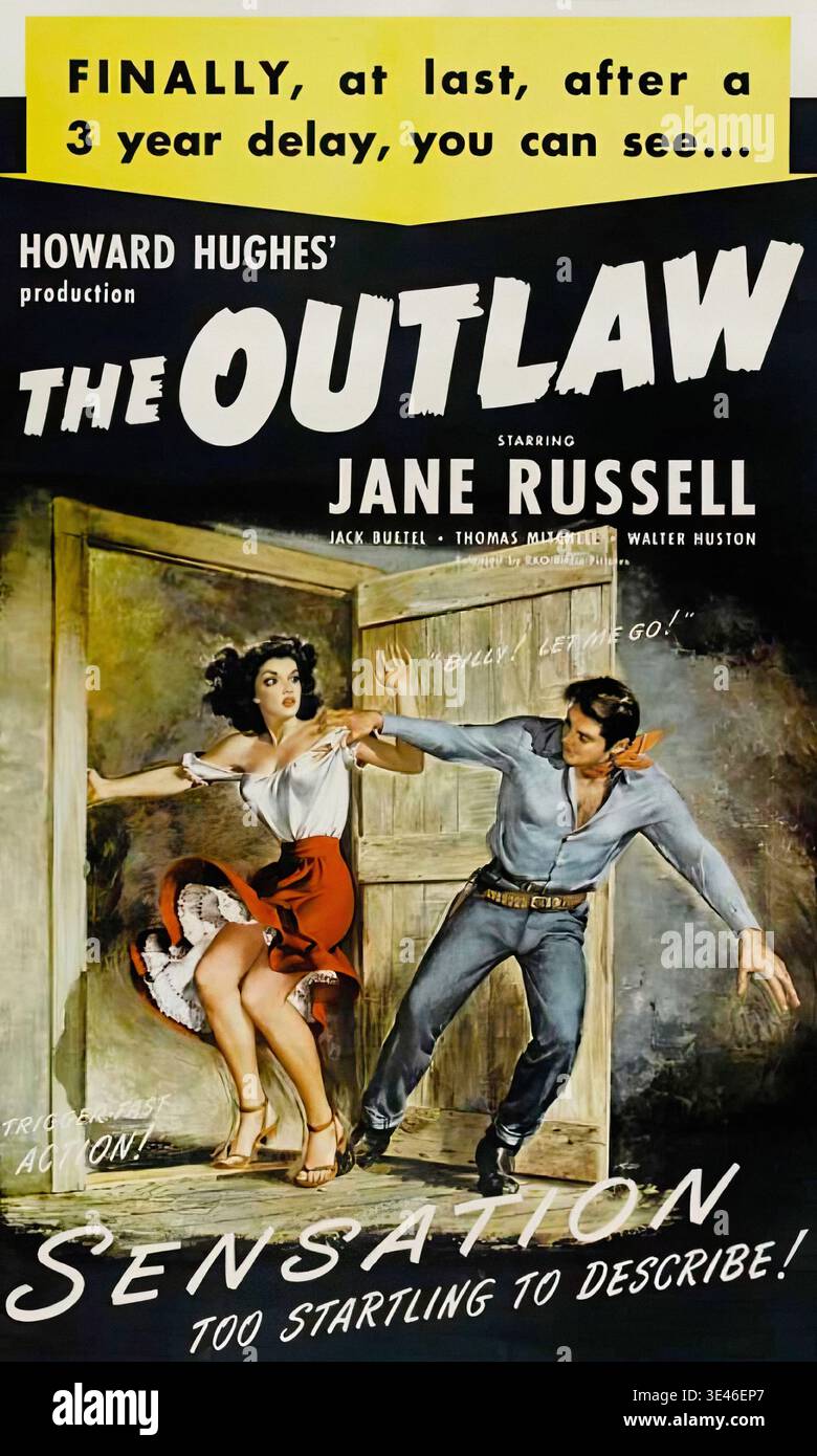 The outlaw 1943 poster hi-res stock photography and images - Alamy