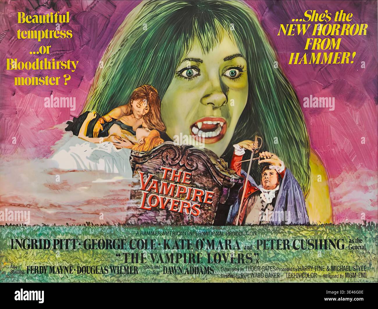 The Vampire Lovers Ingrid Pitt Hammer Films 1970 Original Movie Poster the-vampire-lovers-ingrid-pitt-hammer-films-1970-original-movie-poster