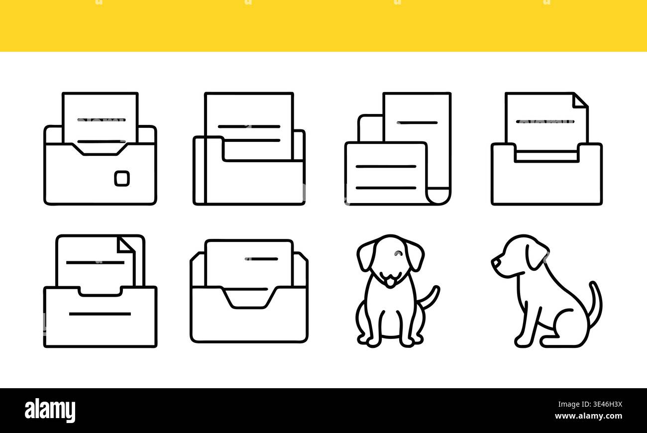 Folder icon document icons hi-res stock photography and images - Alamy