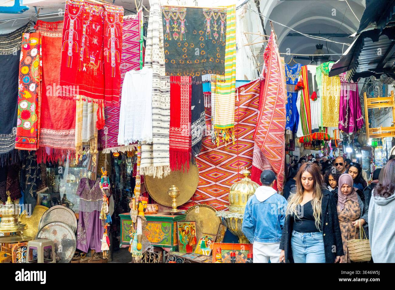 Tunisia, Tunis, medina (a UNESCO World Heritage Site), souk Stock Photo