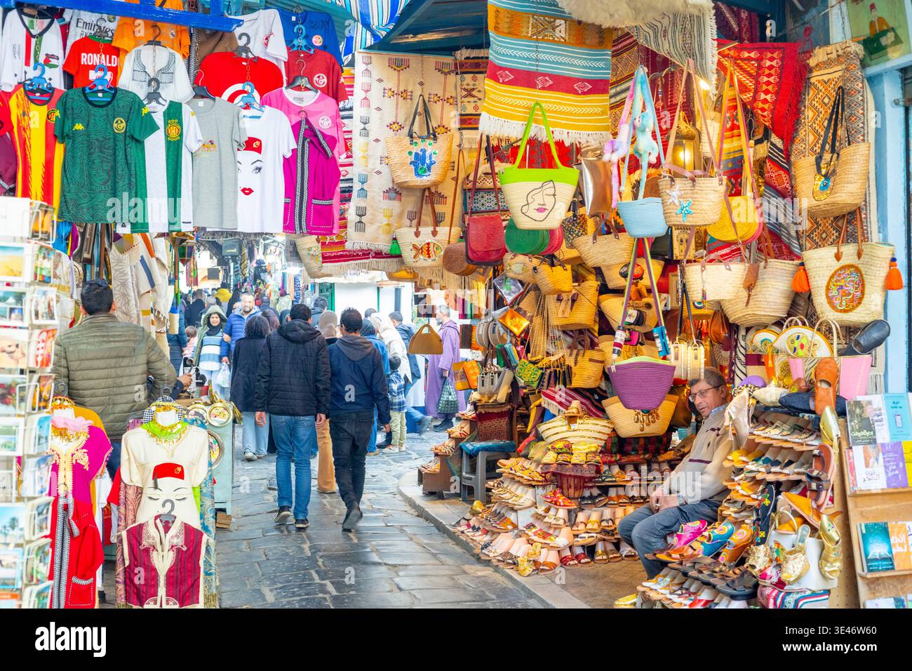 Tunisia, Tunis, medina (a UNESCO World Heritage Site), souk Stock Photo