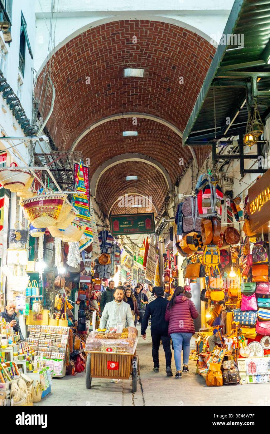 Tunisia, Tunis, medina (a UNESCO World Heritage Site), souk Stock Photo