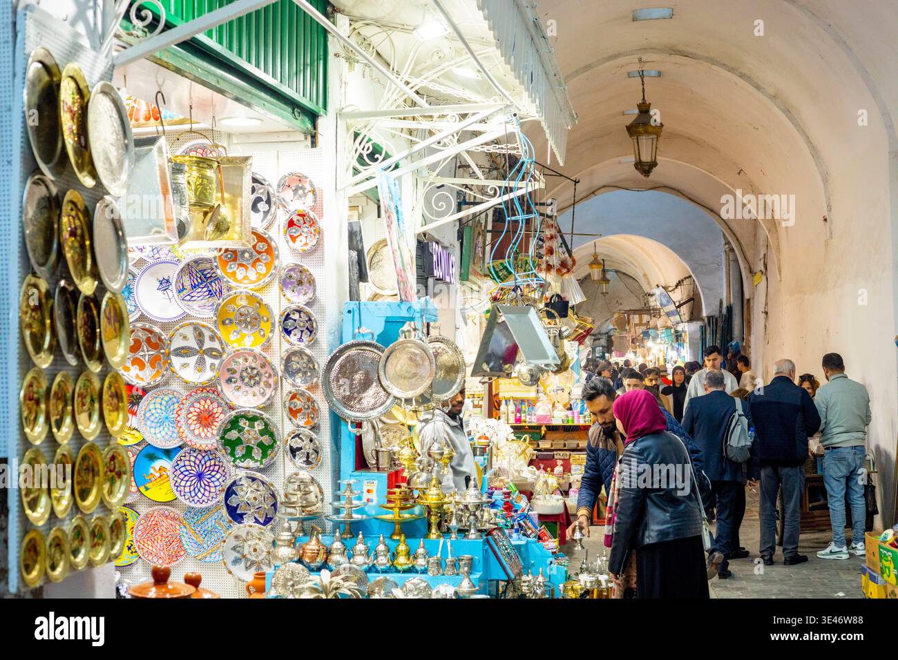 Tunisia, Tunis, medina (a UNESCO World Heritage Site), souk Stock Photo