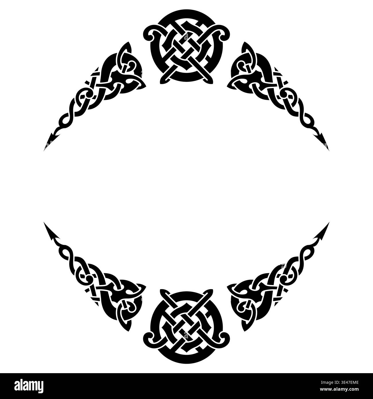 Celtic-Scandinavian design. Old Norse pattern Stock Vector